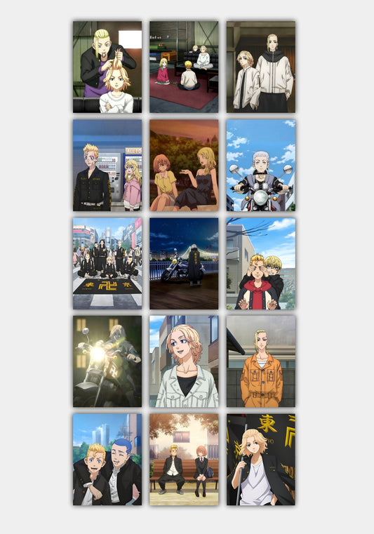Tokyo Revengers Anime Wall Poster Set – 15 Aesthetic Prints for Otaku Room Decor PITSSTOP