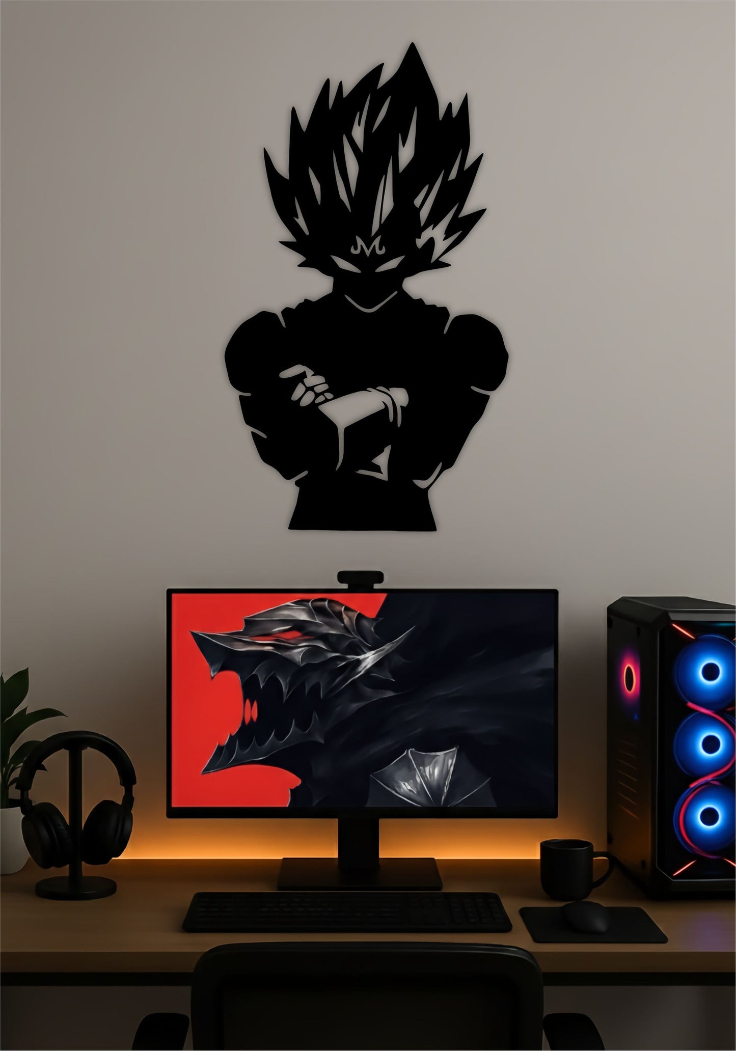Vegeta LED Wall Art – Dragon Ball Z Anime Light Sign Pitsstop