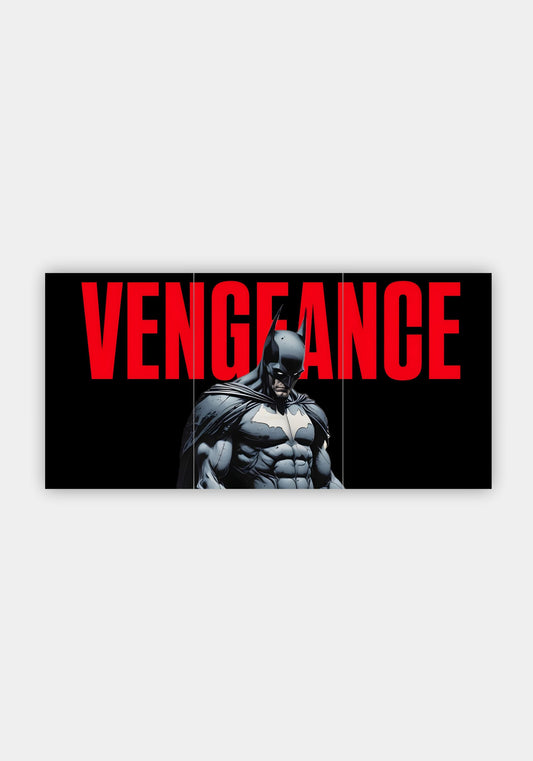 Vengeance Batman Dark Knight Split Design Poster – DC Comics Superhero Wall Art PITSSTOP