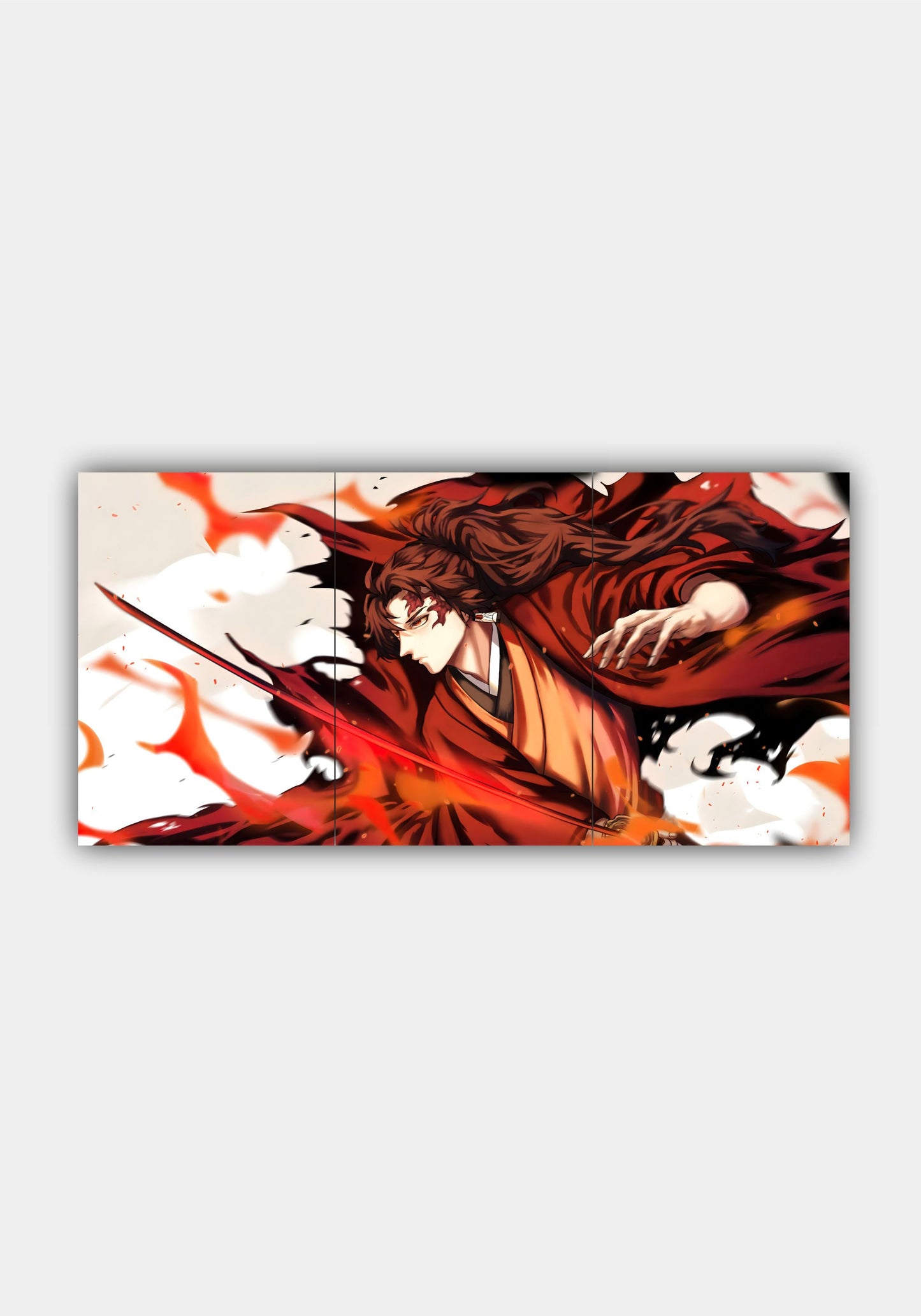 Yoriichi Tsugikuni Demon Slayer Split Design Poster – Strongest Swordsman Anime Wall Art PITSSTOP