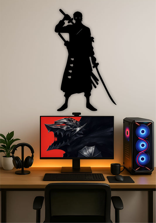 Zoro LED Wall Art – One Piece Anime Light Sign Pitsstop