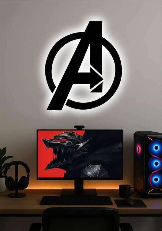 Marvel Avengers Tower LED Wall Art – LED Light for Bedroom & Office PITSSTOP