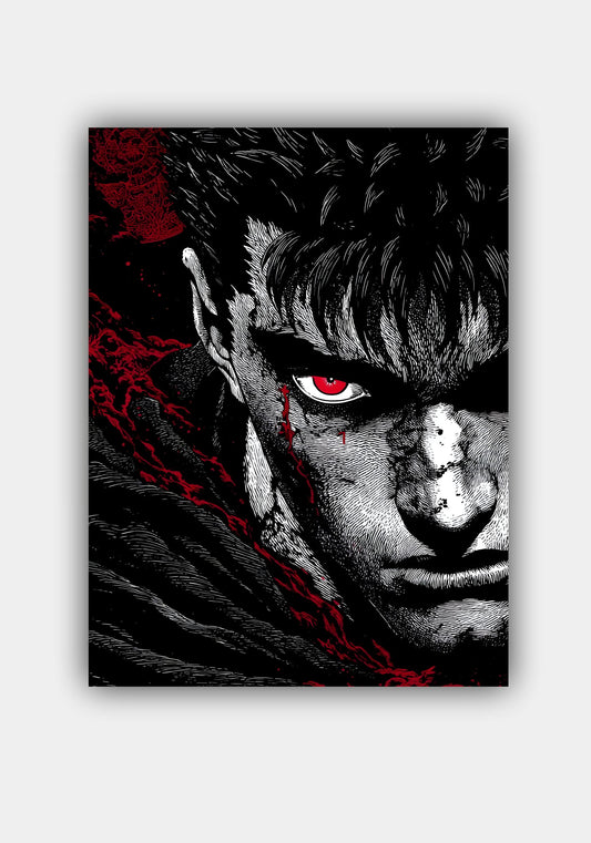 Guts - Berserk Anime Poster Wall Art Pitsstop.in