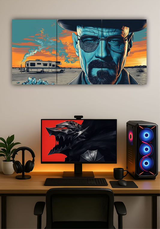 Breaking Bad Split Design Poster – TV Series Wall Art for Home & Office PITSSTOP