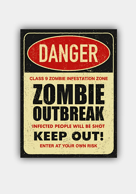 DANGER ZOMBIE || AESTHETIC POSTER