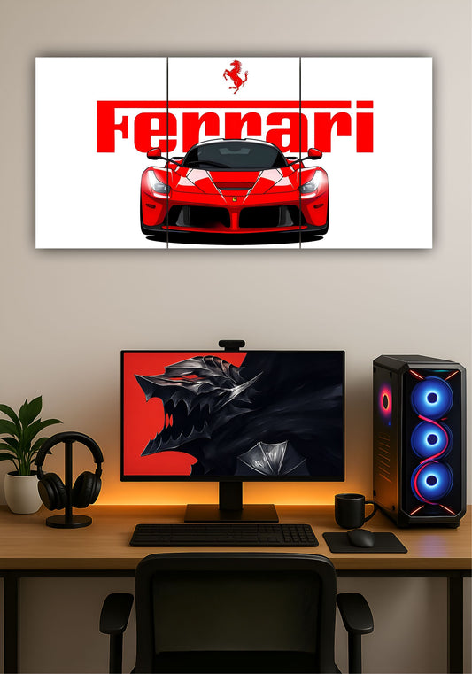 LaFerrari Split Design Poster – Luxury Sports Car Wall Art for Home & Garage PITSSTOP