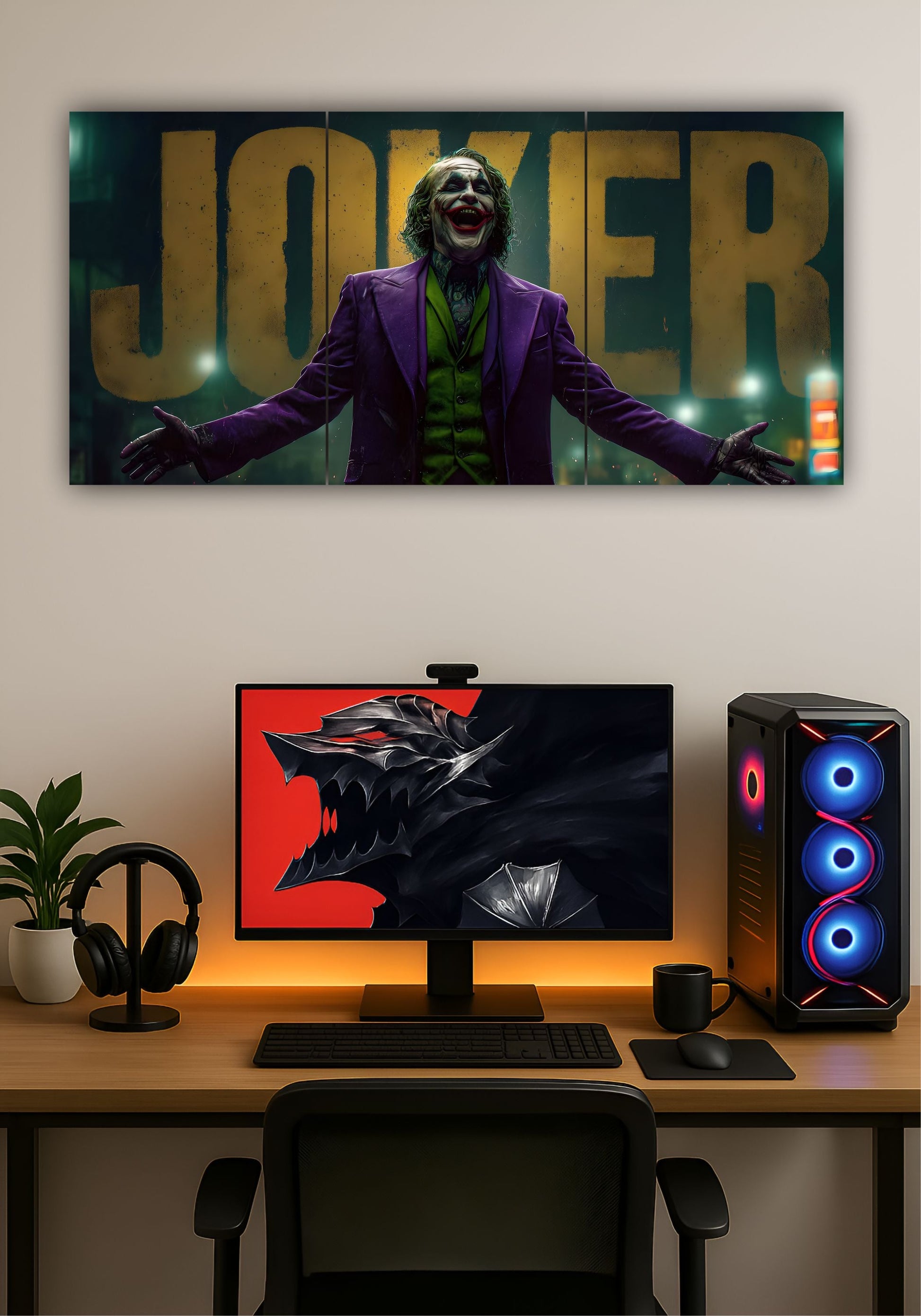 Joker Split Design Poster – DC Supervillain Wall Art for Home & Office PITSSTOP