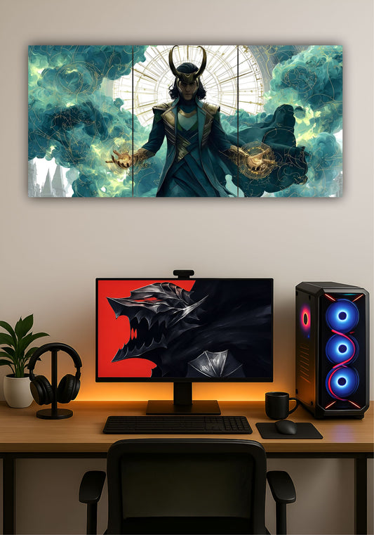Loki Multiverse Split Design Poster – Marvel Supervillain Wall Art for Home & Office PITSSTOP