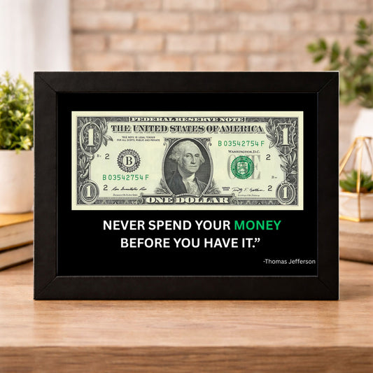 US Dollar Motivational Quote - Frame Wall Art