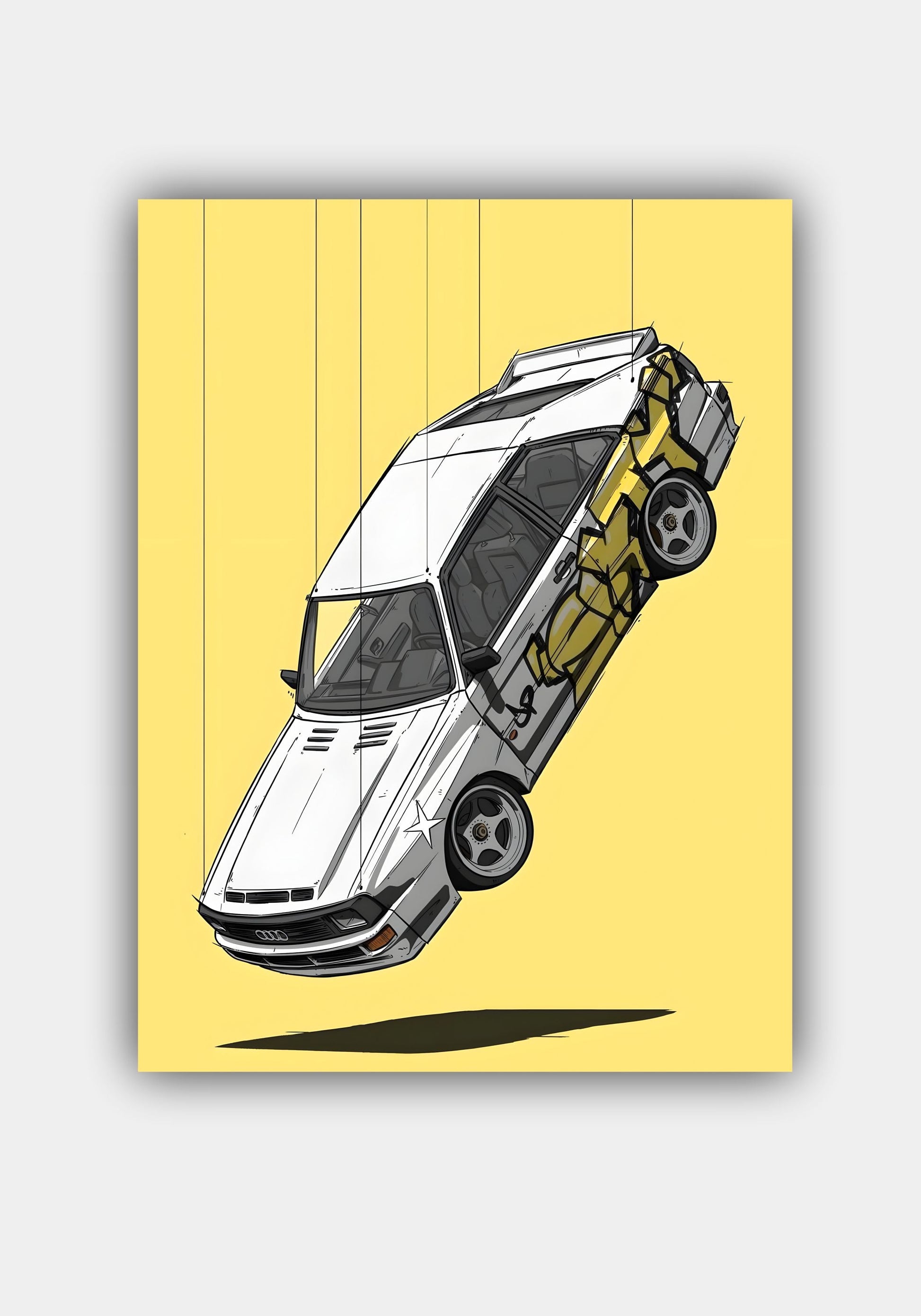 Audi quattro 1980s - Car Poster Pitsstop.in